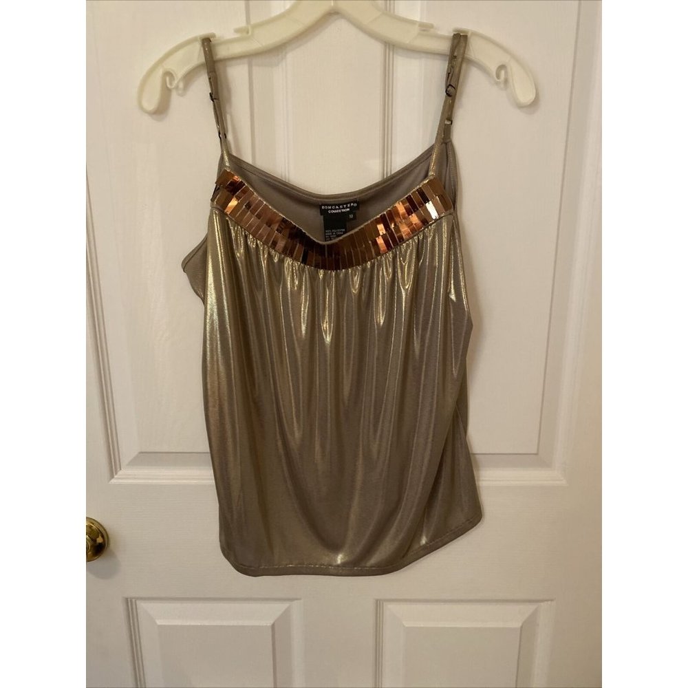 Doncaster Collection 10 Gold Metallic Tank